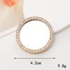Sense of Advanced Butterfly Heart Shaped Girls Gem Make Up Mirror Liquid Metal Style Women Mini Portable Handheld Mirror