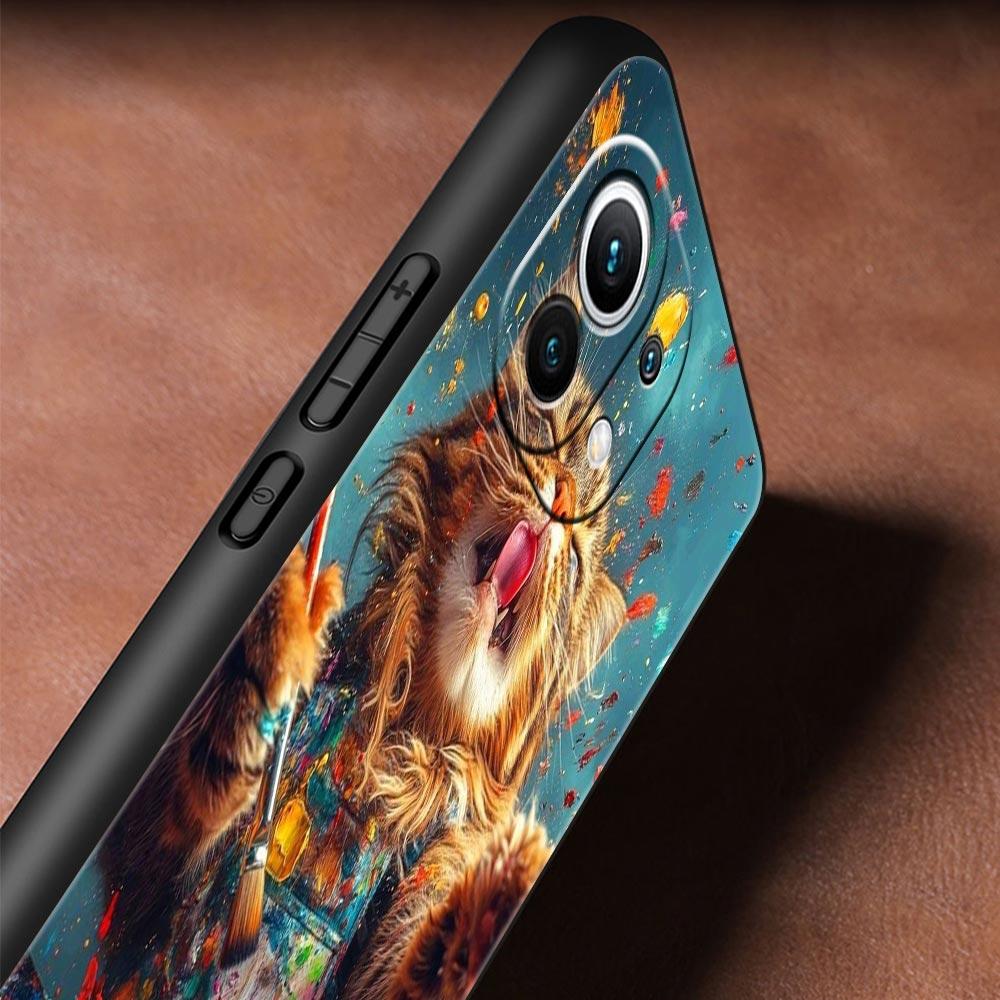 Cute Cat Phone Case Cover for Xiaomi Mi 17 Pro Max 15 14 13 12 11 Ultra 15T 14T 13T 12T 11T Pro Lite Soft TPU Shell Fundas Capas