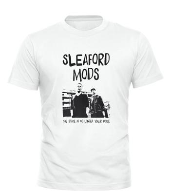 Sleaford Mods heren t-shirt Alle maten S M L XL 2XL 3XL 4XL T-shirt Wit