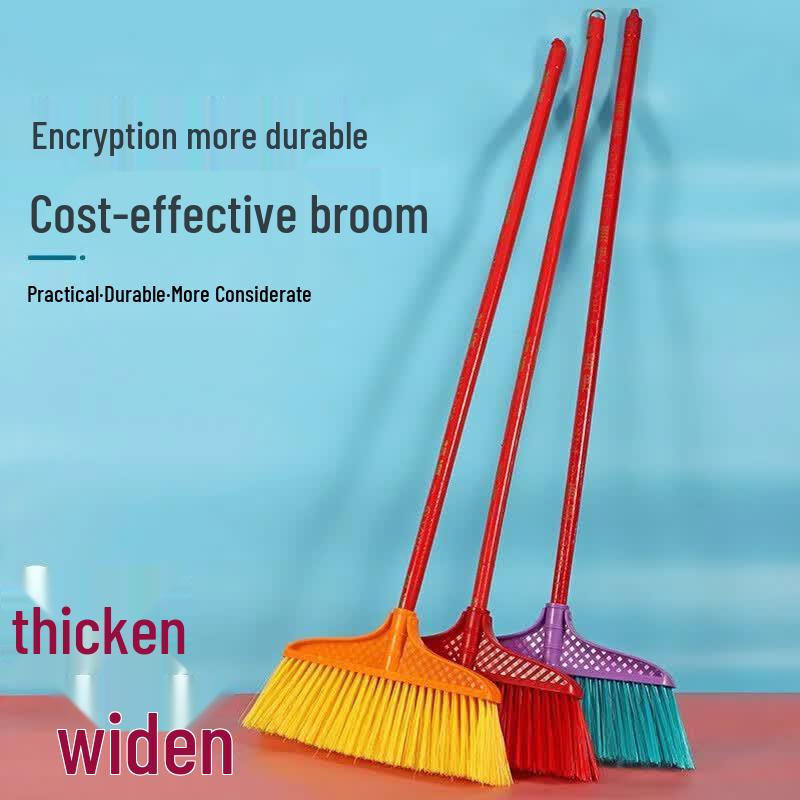 Junceng Wide Thick Plastic Hard Bristle Broom