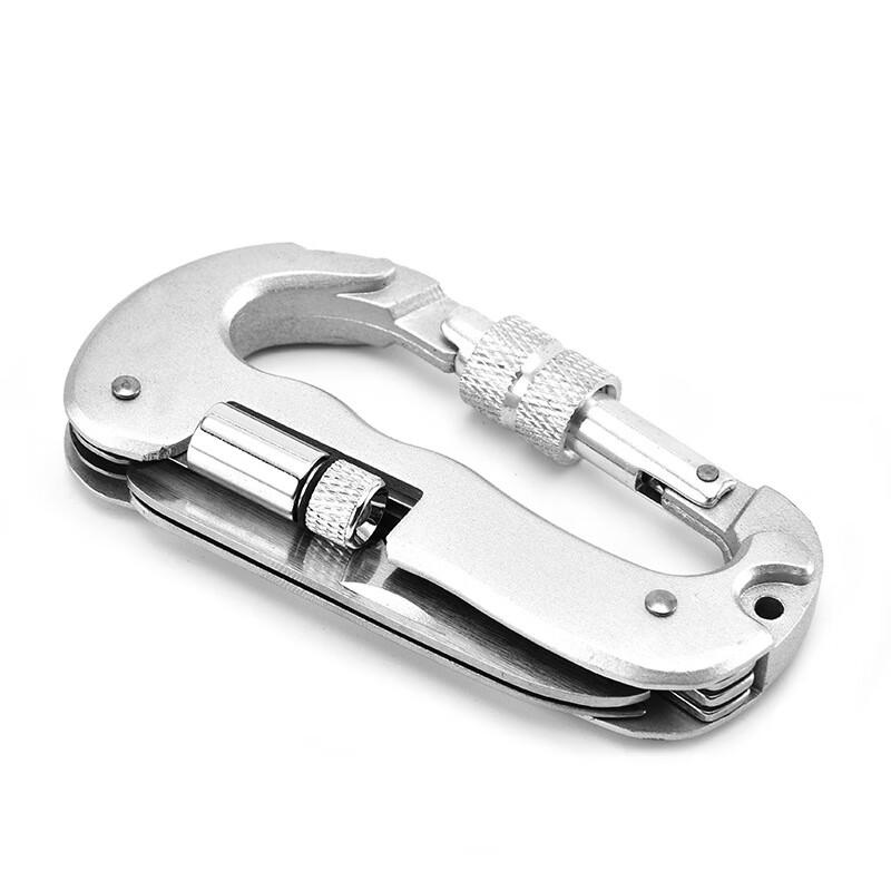 UOSU 4-in-1 Stainless Steel D-Ring Carabiner (2-Pack)