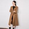 Trench Coat Autumn and Winter Women's Small Medium and Long Coat Temperament High Sense Fashion Double Row Button Black