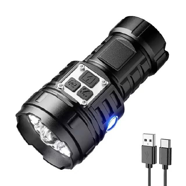 

Многофункциональный портативный уличный фонарик с индикатором заряда, задним магнитом, встроенным аккумулятором, УФ-фонариком, аварийными огнями 1200LM