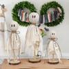Wooden Crafts Ghost Wooden Stand Spooky Design Handmade Decor Spooky Wooden Decor Hand Painted Halloween Home Ambience Ornaments