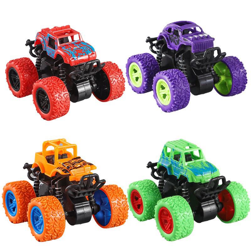 Inertial 4WD Off-Road Stunt Car Toy for Boys – Pull-Back Excavator Vehicle