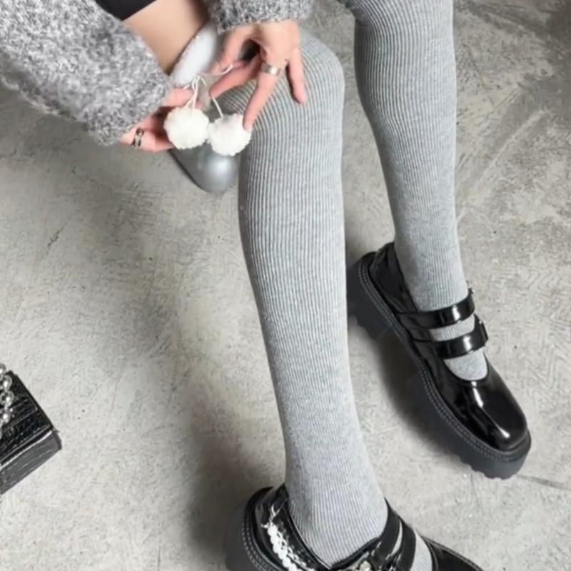 1 Pair Women Over Knee Stockings Princess Style Dress Socks Ruffle Thigh High Socks Long Tube Frilly Socks Ballet Socks