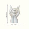 Creative Human Art Sculpture Makeup Brush Holder Pen Cup, Desktop Mounted Makeup Brush Organizer, PVC Material, Anti-Drop Design Statue Ornament