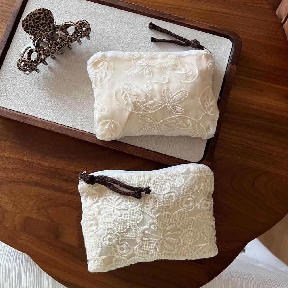 Organza Lace Embroidered Storage Bag Flower Jewelry Storage Bag Home Supplies