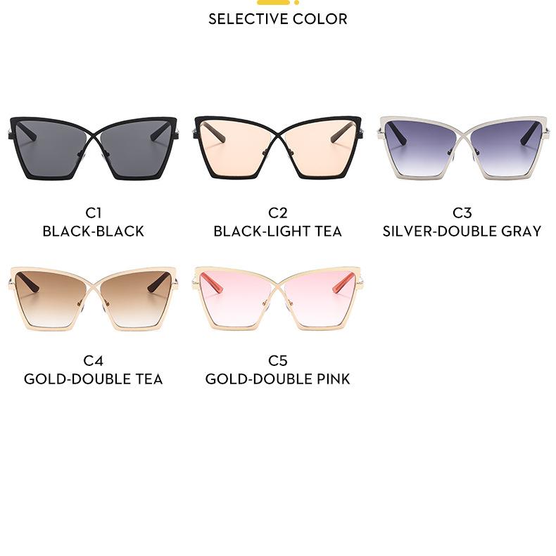 Women's Sunglasses, New Metal Large-frame Sunglasses.