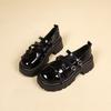 Black Mary Jane Shoes for Women with Bow Platform Woman Pumps Round Toe Slip on Vacation Non Quick Delivery Summer 2025 Popular