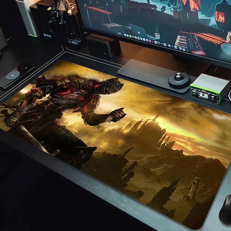 DARK SOULS Color Mouse Pad Large Gaming Table Cushion Non-slip Laptop Tablet Big Mousepad XXL Mat Mini PC Playmat With Lock edge