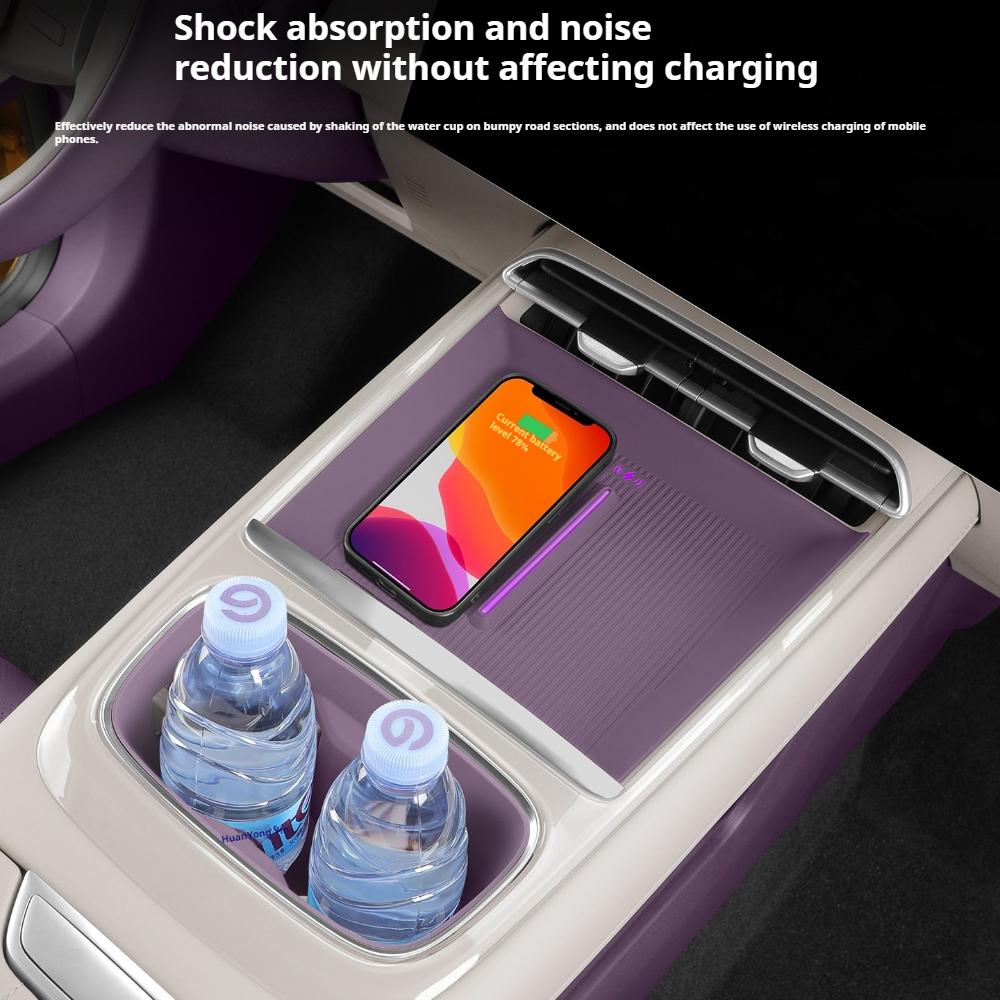 Fit For Changan Deepal S07 2026 Car Specialized Center Console Wireless Charger Pad Anti Slip Silicone Pad Armrest Box Interior