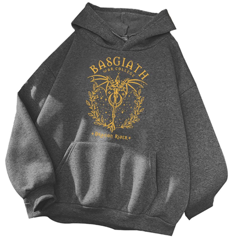 Basgiath War College Sweatshirt Fourth Wing Merch Dragon Rider Hoodie Unisex Pullover Tops Streetwear