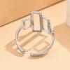 Unisex Cold Style Geometric Stainless Steel Open Ring