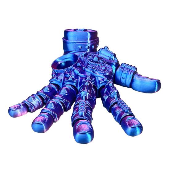 

3D Printed Mechanical Hand Figurine Movable Joints Robotic Hand Statue Stress Relief Palm Fidget Toy Home Office Desktop Decoration Ornament
