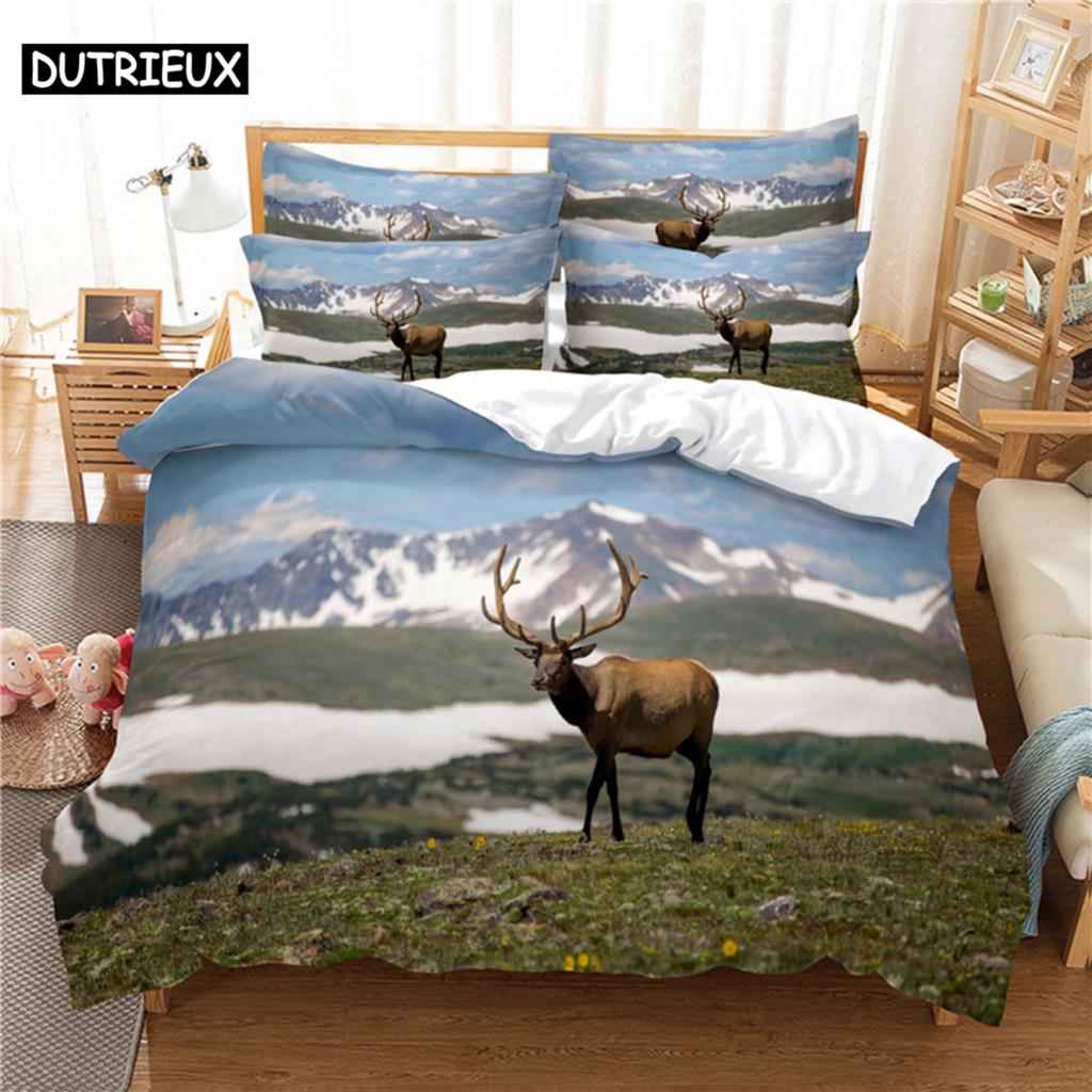 3D Bed set Beautiful Beach Bedding Bed Sets Modern Quilt Cover+pillowcases Winter California King Bedding Sets Jogo De Cama Bed