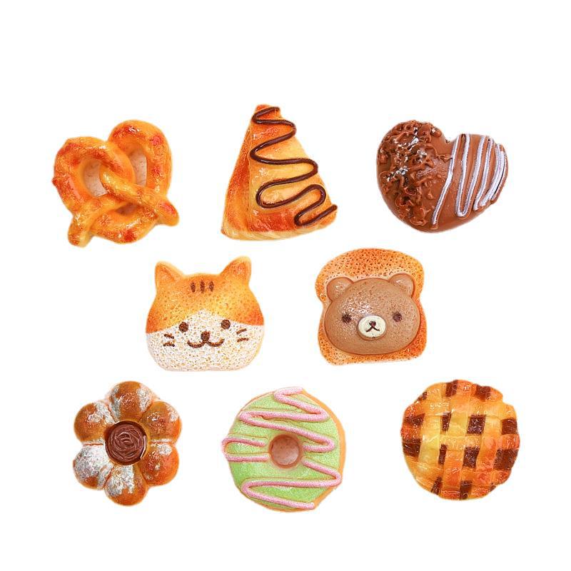 Cartoon Resin Chocolate Candy Hair Clip & Croc Charms DIY Ornaments