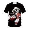 Neue männer Casual T-shirt Schädel Rock Straße Band 3D Druck Hip Hop Klassische Vintage Oansatz Lose Top Kurzarm