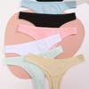 6PCS/Set Women Cotton Panties G-String Panties Sexy Underwear Female Lingerie Thong Briefs for Woman Solid Color Intimate Pantys