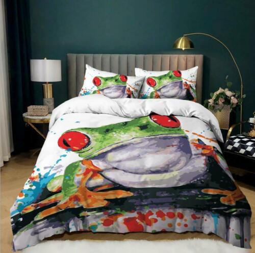 Tree Frog Doona Quilt Duvet Cover Set Pillowcase Single Double Queen Size Bed AU