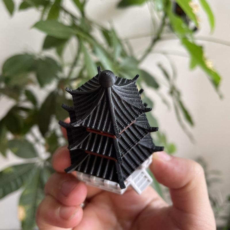 1pc Mini Tower Chinese Ancient Architecture Landscaping Desktop Decoration Models of Micro-landscaping Aquascape Fish Tank