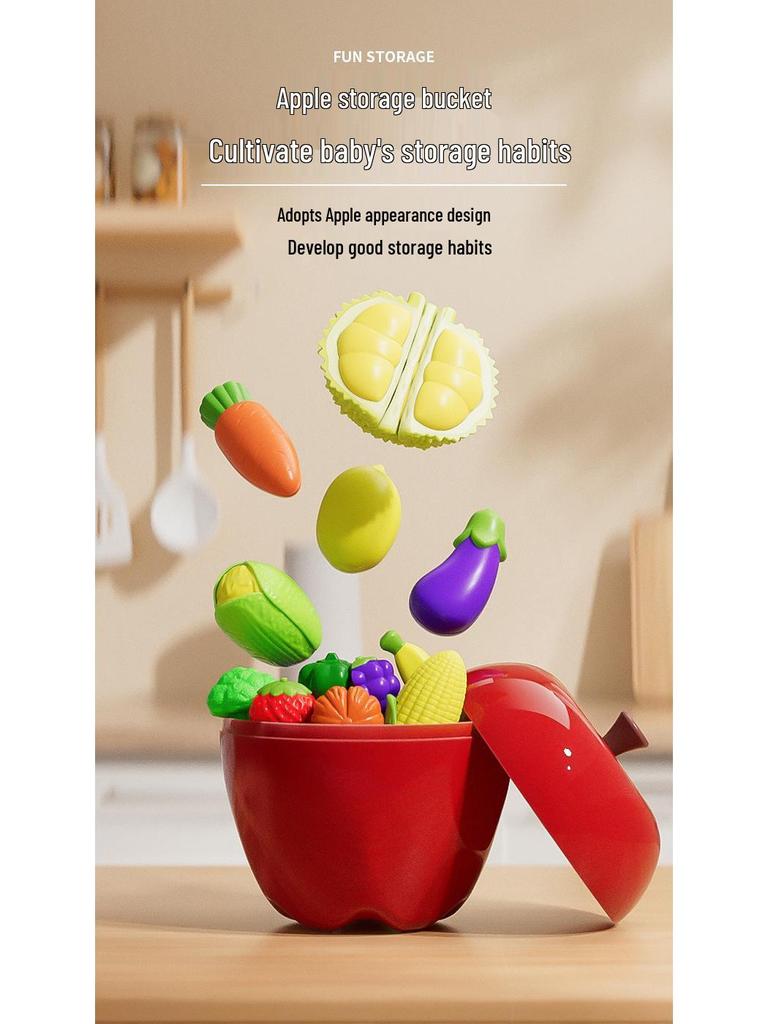 Kids' Educational Pretend Play Fruit & Veggie Cutting Set
