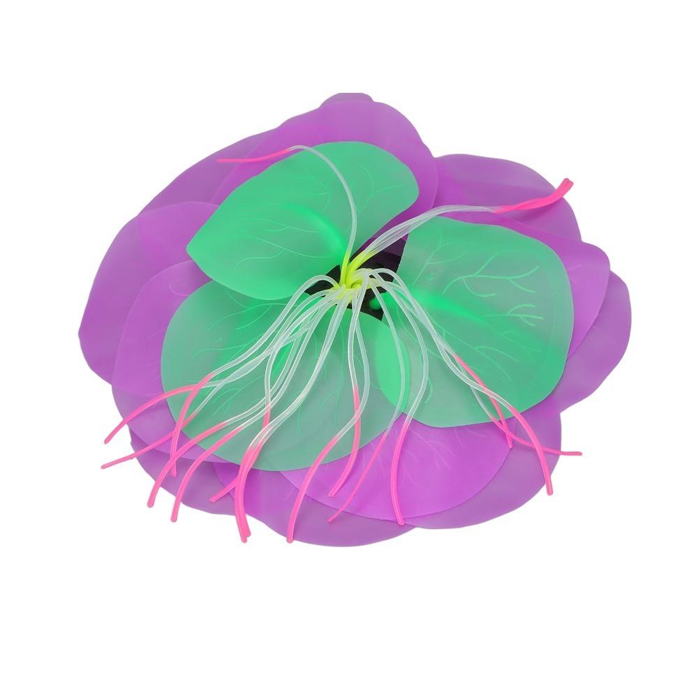 

Silicone Fish Tank Ornaments Moves Naturally Lotus Aquarium Decoration Aquarium фіолетовий