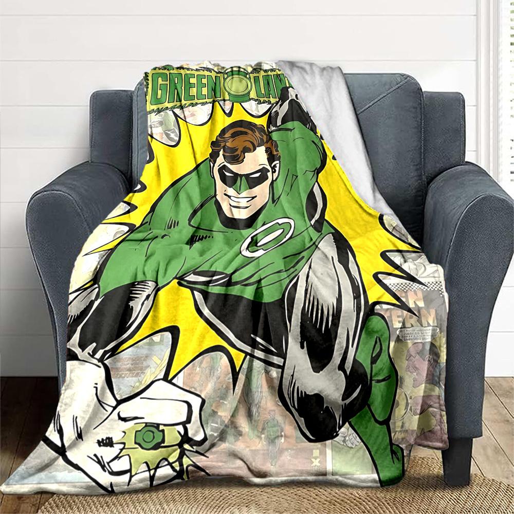 1 Stück Green Lantern Decke Leichte Flanelldecke für Sofa, Bett, Reisen, Camping, Wohnzimmer, Büro, Couch, Stuhl und Bett