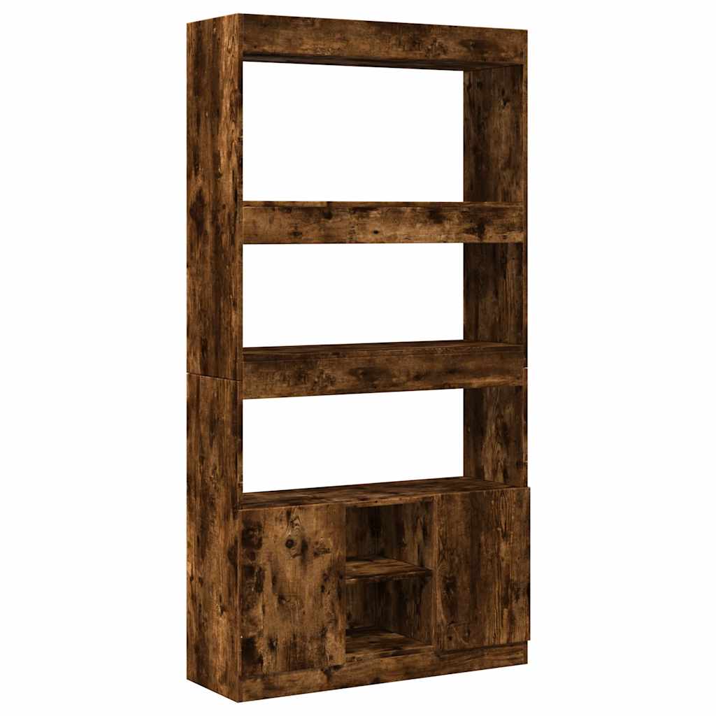 Highboard Smoked Oak 92 X 33 X 180 Cm Particleboard