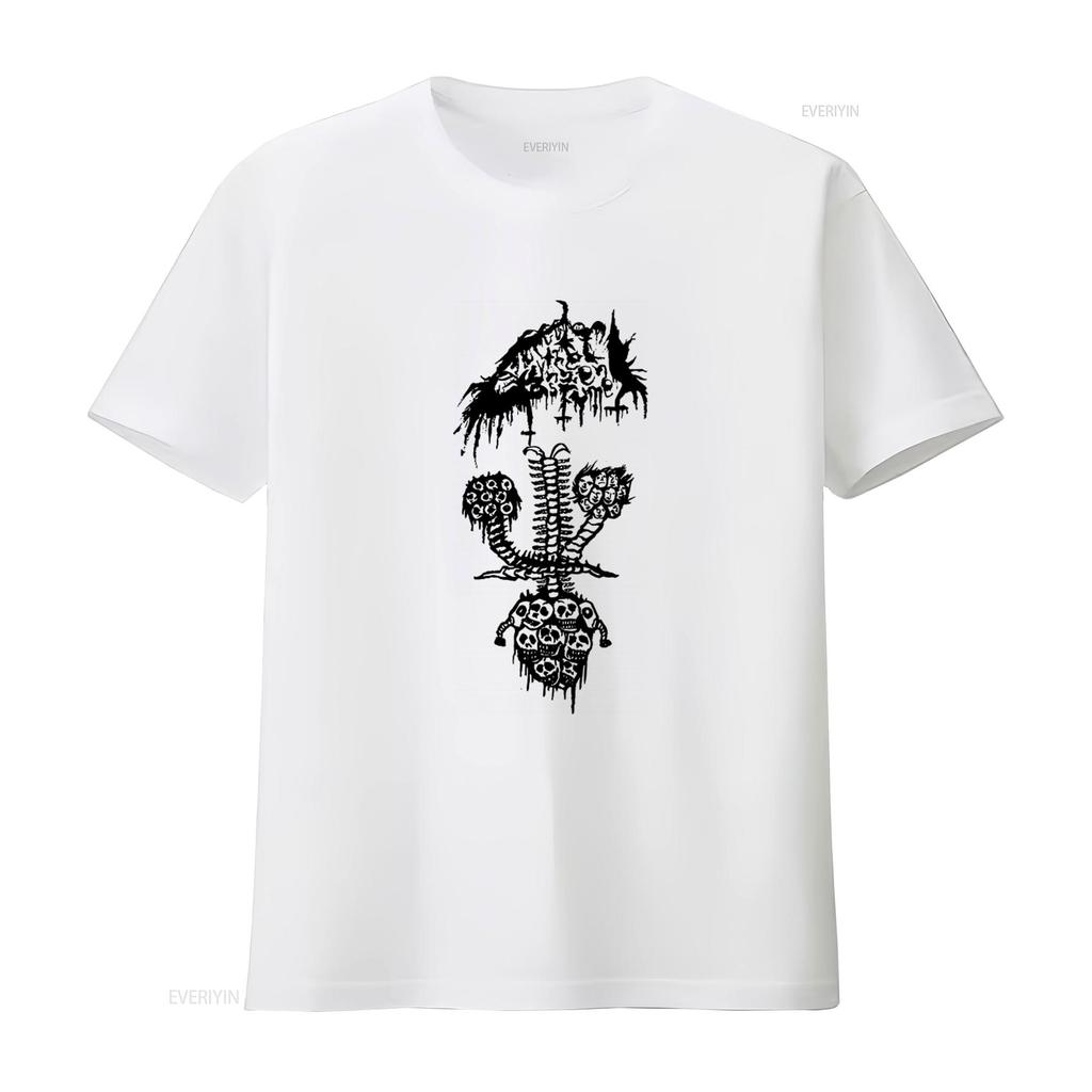 Reek of the Unzen Gas Fumes Samurai Skull Print T Shirt White Fullsize S 5XL Double Side vintage Washed fashion Casual graphic