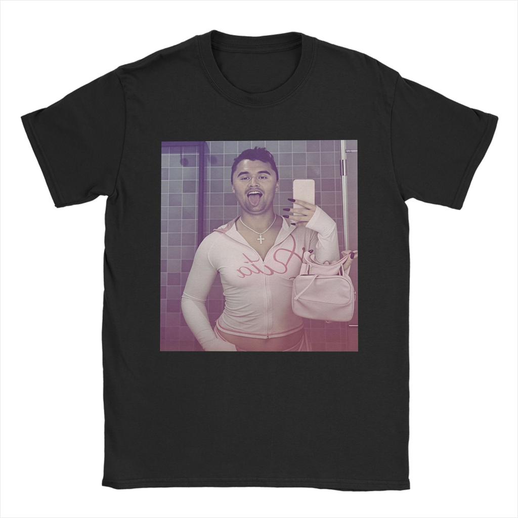 Pink Charlie Kirk T Shirt Beach Y2k Funny T Shirts Cotton Harajuku Tshirt For Couple Short Sleeve Custom Logo Clothes