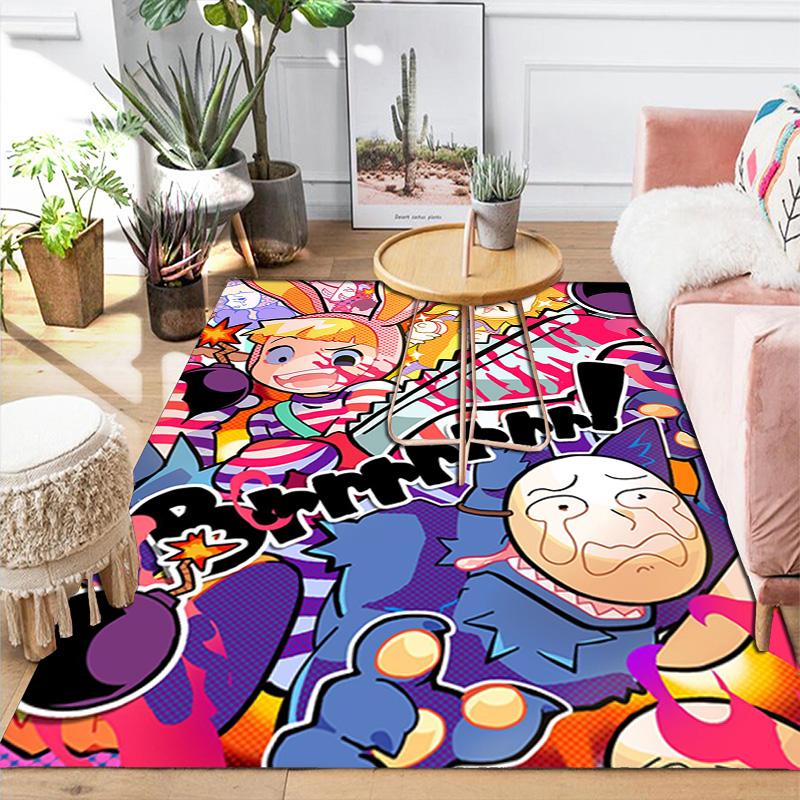 Popee the Performer-Inspired Fashion Design Rug Floor Mat for Living Room or Bedroom Soft and Comfortable Carpet a Gift for Birthday and Holiday.