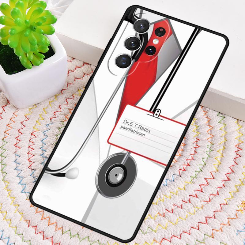 Cute Cartoon Medicine Nurse Doctor Phone Case for Samsung Galaxy note 10 pro S26 Ultra S23 S24 FE S25 S21 S22 PLUS Cove