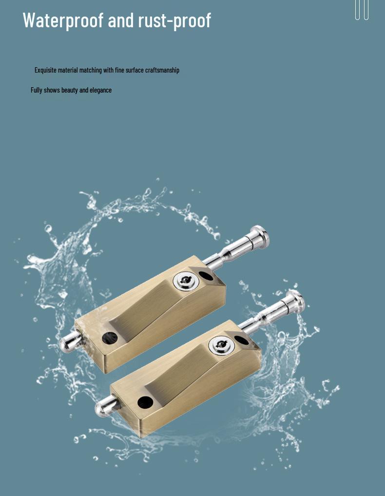 Zăvor cu cârlig din aliaj de aluminiu pentru podea și ușă rotativă din lemn