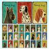 Dog Breed Vintage Metal Plaque Tin Sign Lovely Friendship Poster Dog Market Kennel Dog House Door Decor Wall Decoration Product