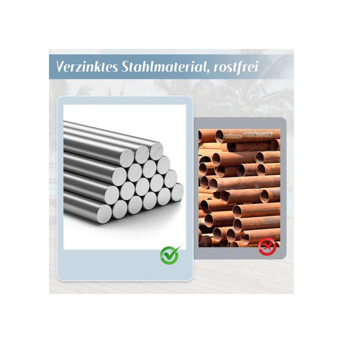 Double Garden Gazebo, Retractable Awning, Galvanized Steel Structure, 10 Cm Thick Cushions, Grey