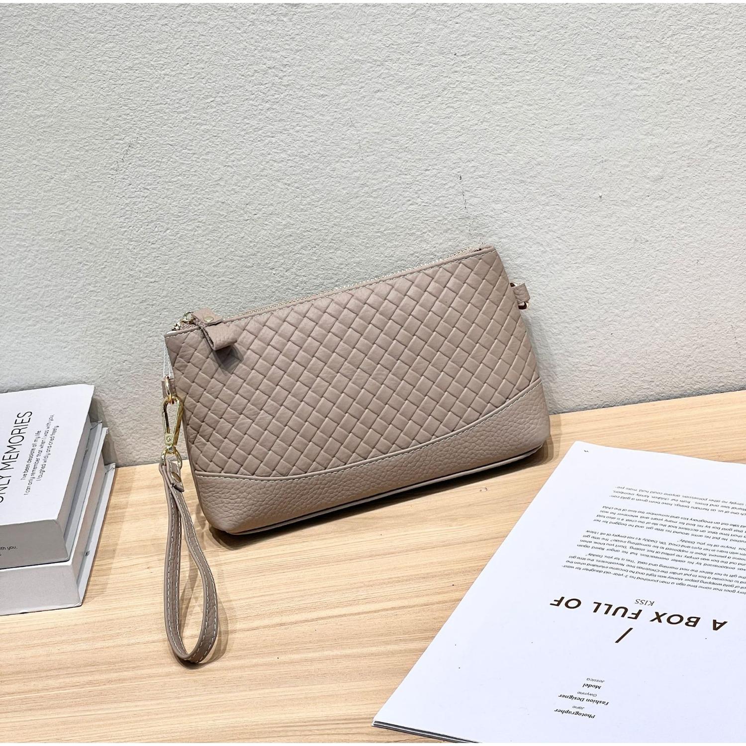 

Сумка из воловьей кожи Niche Light Luxury, универсальная женская сумка, сумка-мешок для переноски мобильного телефона светло-серый