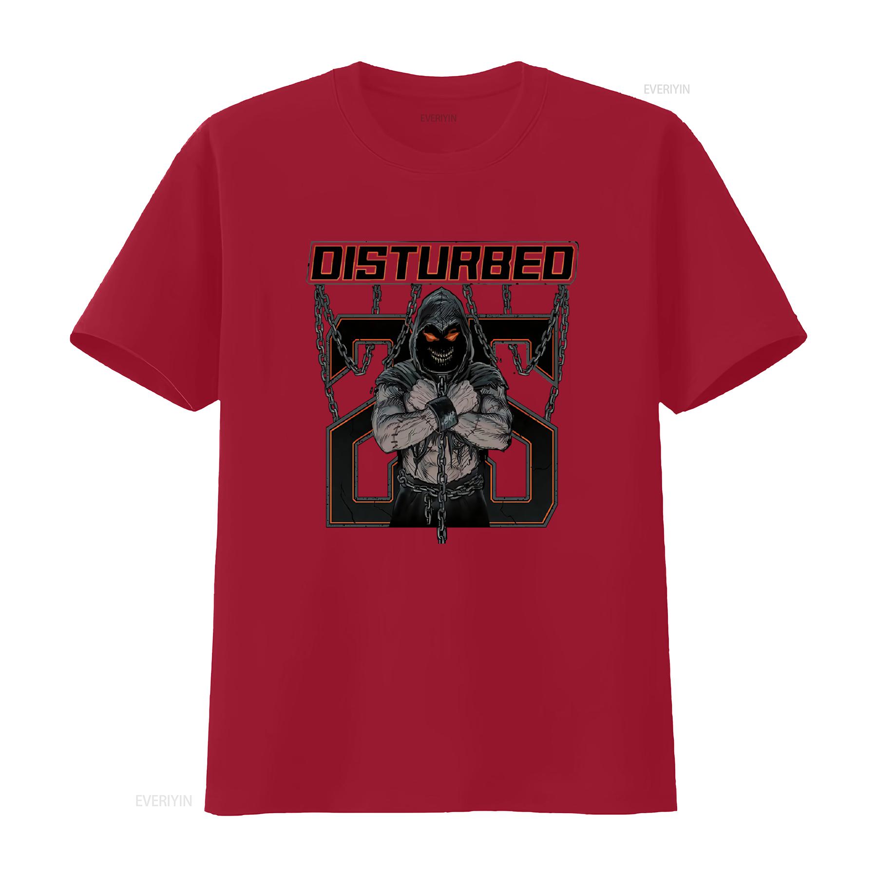 

New Disturbed The Sickness Chains 2025 Tour T Shirt Bold Design High Quality Print Perfect for Rock Fans vintage Washed S