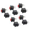 Boat Rocker Switch SPST Rocker Switch Automotive Accessories Compact Design 10PCS Pack 2-pin ON-OFF Single Pole SPST 125VAC 6A