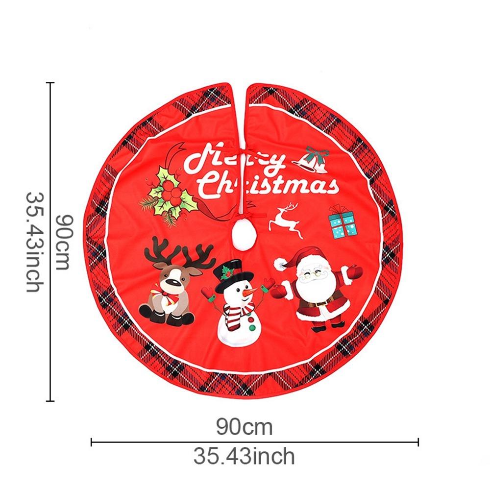 

Party Decor Christmas Tree Skirt Merry Christmas Happy New Year Outdoor Blanket Snowman Santa Elk Home Supplies Xmas Floor Cover