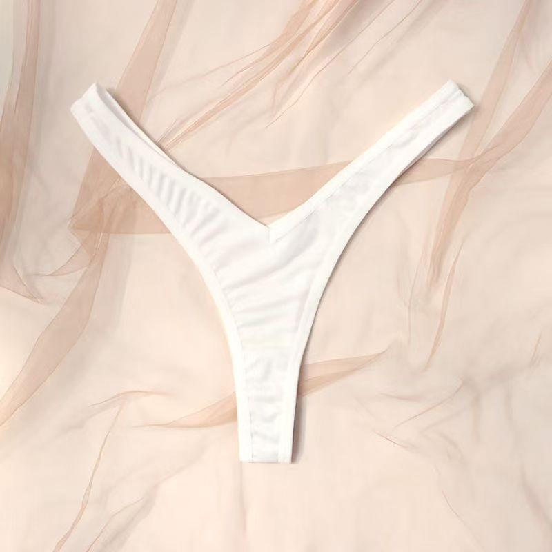 Přeshraniční Sexy Nízkopáskové Tanga s Y-Zády - Evropské a Americké Trojúhelníkové Kalhotky, Bezešvé Svodné Horké Dámské Spodní Prádlo