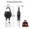 Retractable Keychain Double-Headed Retractable Belt Clip Lanyard Badge Holder Pull Reel with Steel Cord for Outdoor Fishing