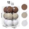 Christmas Tree Ball Ornaments 12 Pieces Cotton Rope Handmade Rustic Decor Christmas Tree Ornaments Set For Bathroom Home Winter