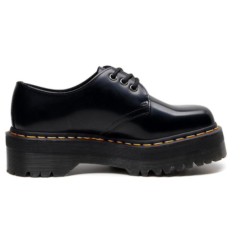 1461 Damen-Lederschuhe mit dicker Sohle, 3-Loch-Schnitt, niedriges Modell aus echtem Leder, britischer Stil, lässige, runde Stiefelette mit abgerundeter Sohle, ideal für Studenten.