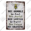 Putuo Decor Bee Vintage Metal Plaque Tin Sign Sweet Poster Wall Decoration For Garden Farm Decorative Living Room Home Decor