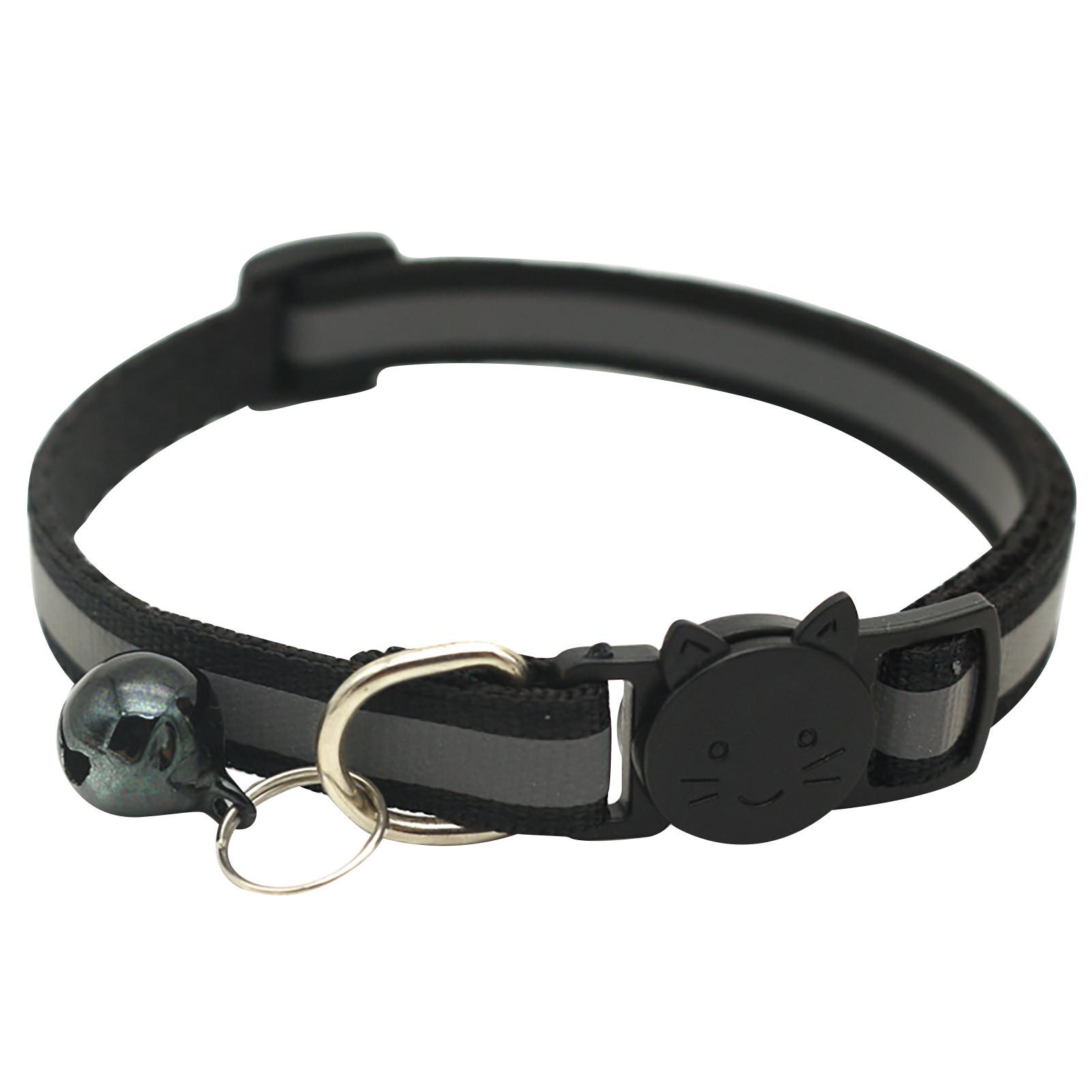Pet Reflective Buckle Bell Collar Dog Safety Buckle Collar Necklace