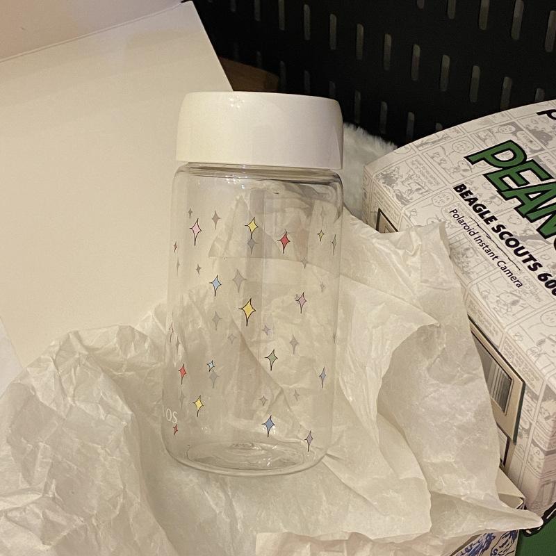 Cute Cartoon Colored Stars Plastic Cup Tritan Environmentally Friendly High Temperature Resistant Accompanying Cup, Simple And Easy Cup Without Odor