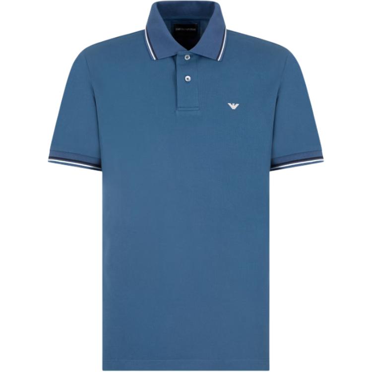 Emporio Armani Logo Slim Fit Polo Shirt Men tops Blue 8N1FB41JPTZSB150 S