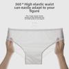 Women's Pure White Disposable Cotton-Polyester Underwear for Postpartum, Travel, and Business Trips