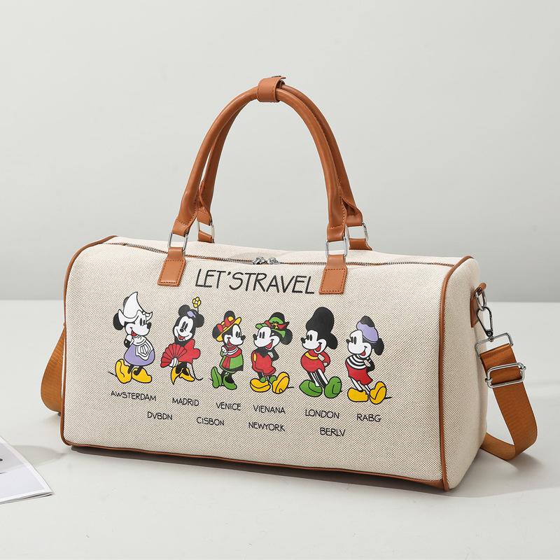 

Korean Cartoon Large Capacity Women s Sports & Travel Canvas Bag